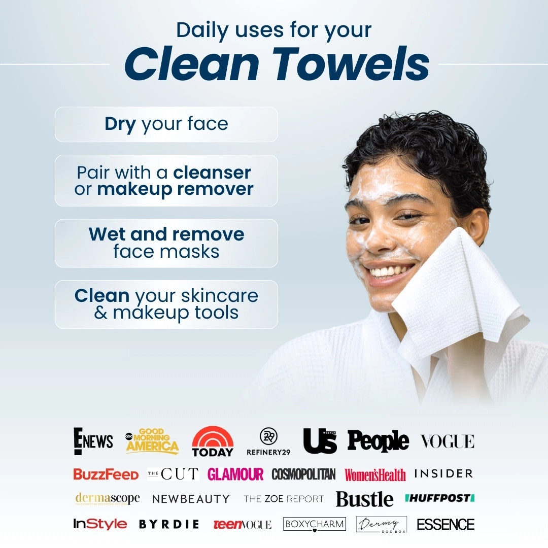 Clean Towels XL™ Travel, Disposable Face Towels